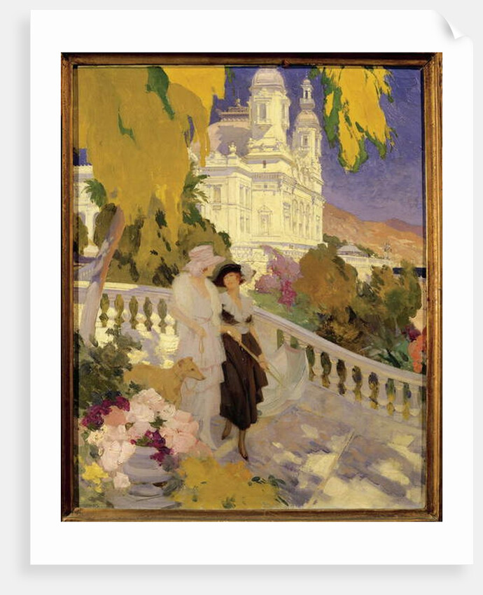 The Walk on the Terrace of the Casino of Montecarlo by Rene Lelong
