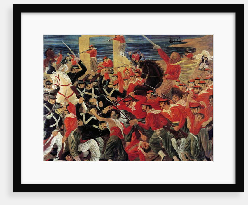 Battle of Milazzo fought between 17 and 24 July 1860 by Arnaldo Badodi