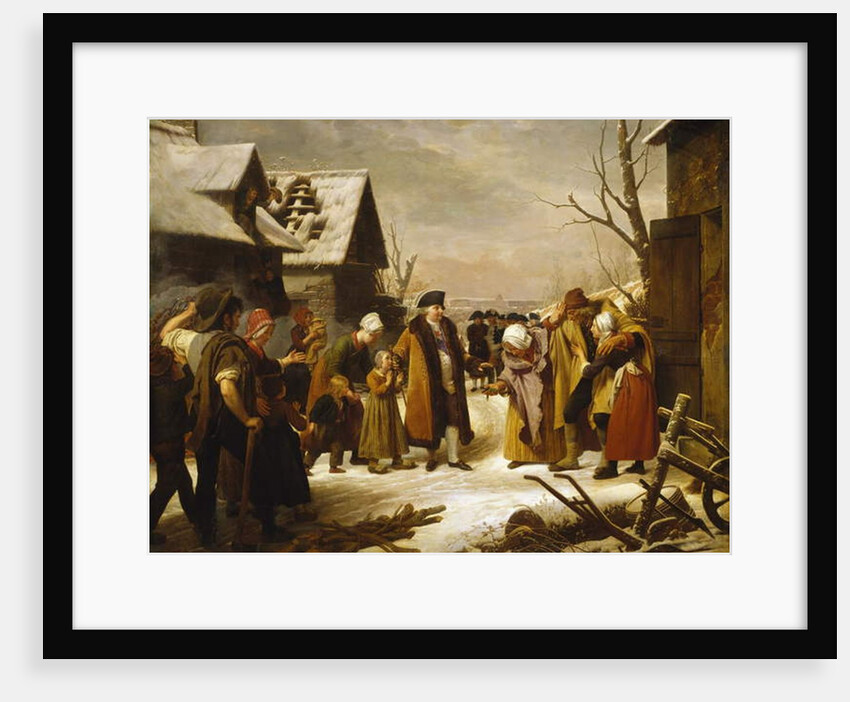 Louis XVI Distributing Alms to the Poor of Versailles during the Winter of 1788, 1817 by Louis Hersent