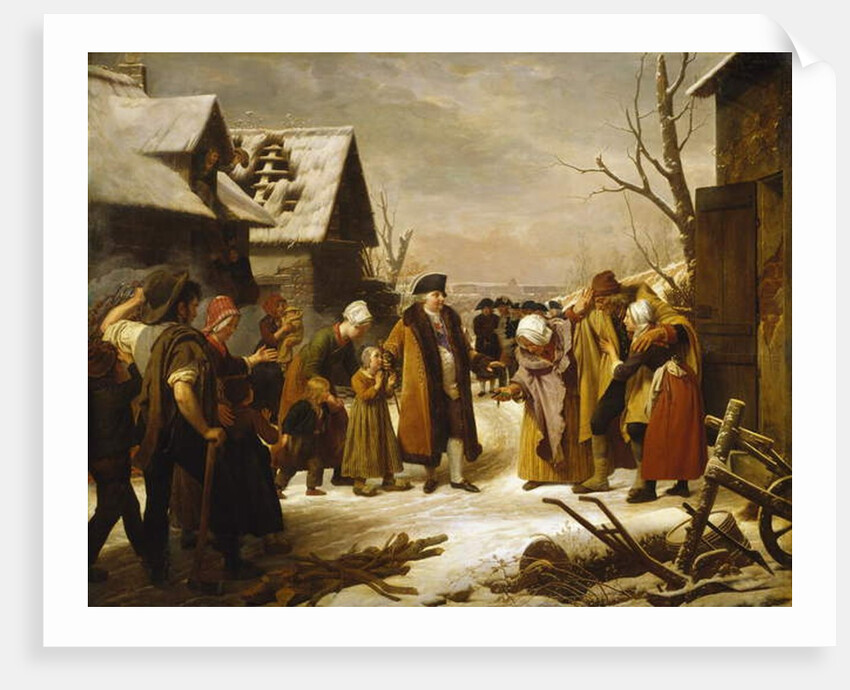 Louis XVI Distributing Alms to the Poor of Versailles during the Winter of 1788, 1817 by Louis Hersent