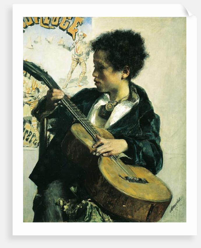 Urchin with a Guitar, 1877 by Antonio Mancini