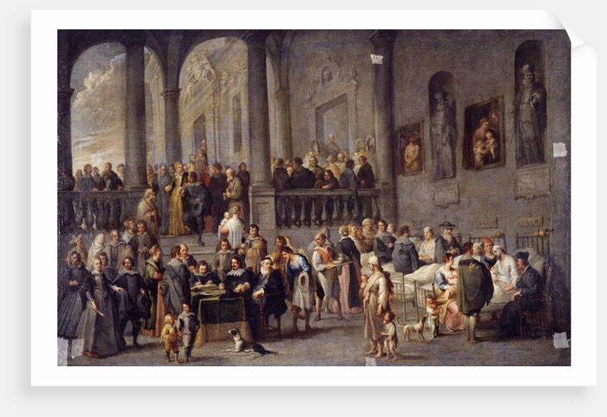 To visit the sick by Cornelis de Wael