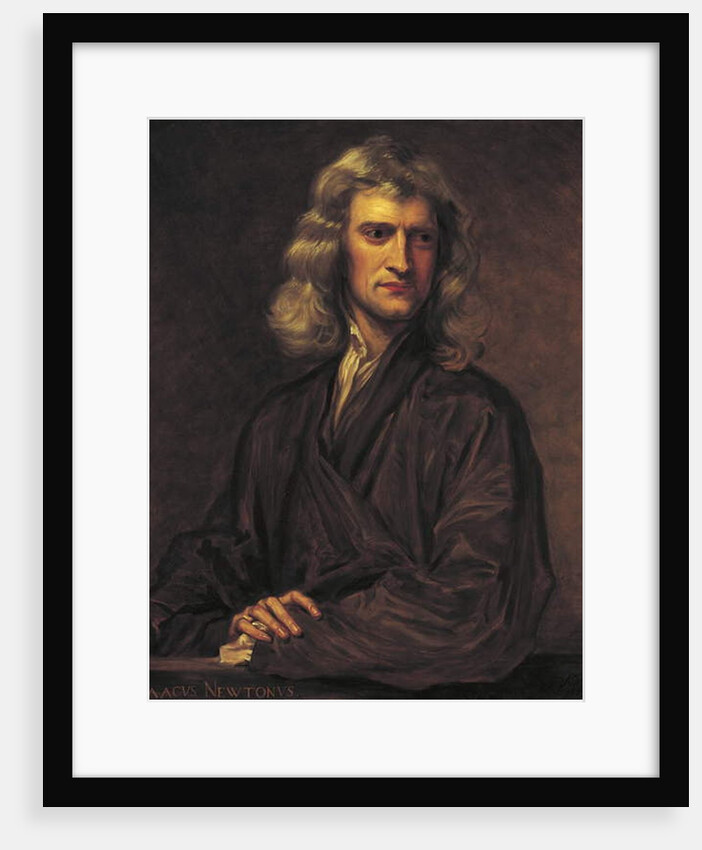 Portrait of Isaac Newton, after the original by Sir Godfrey Kneller of 1689, 1863 by Thomas Barlow