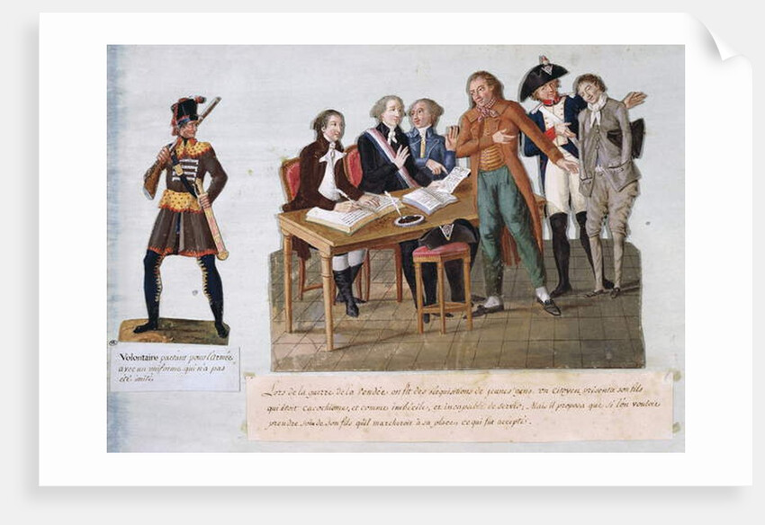 Volunteers heading off to sign up to the army for the war in the Vendee by Pierre Antoine Lesueur