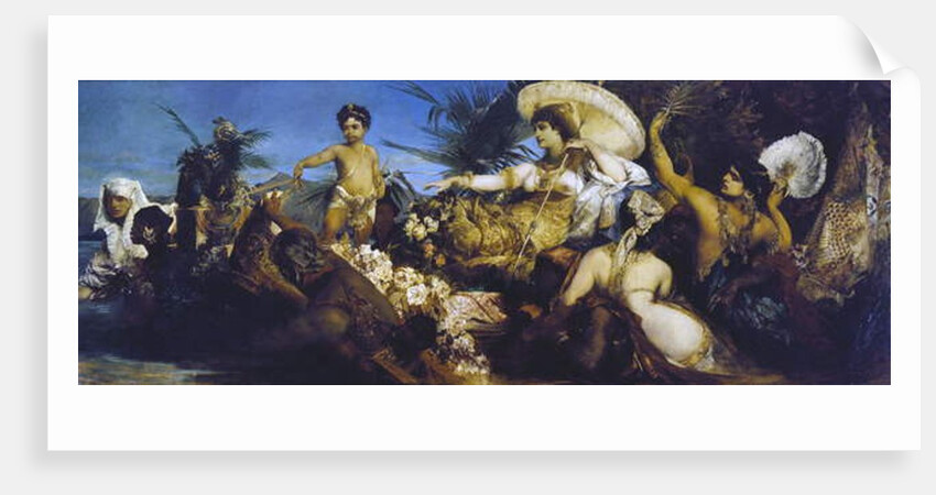 Cleopatra on Nile, circa 1875 by Hans Makart