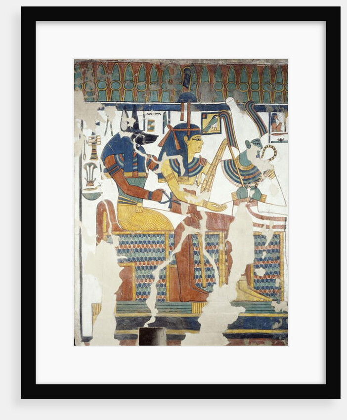 Anubis, Osiris and Nefertari by Egyptian 19th Dynasty