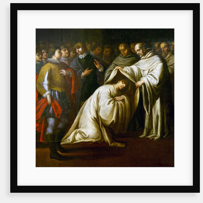 St Bernard of Clairvaux covering a man with robes. by Bento Coelho da Silveira
