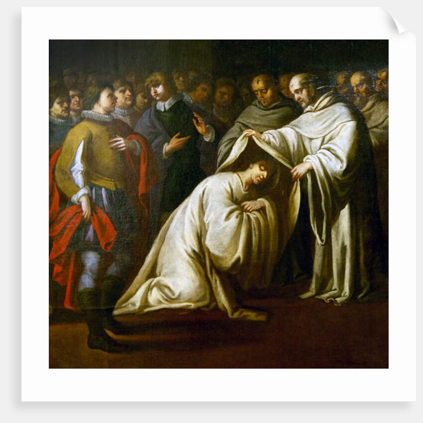 St Bernard of Clairvaux covering a man with robes. by Bento Coelho da Silveira