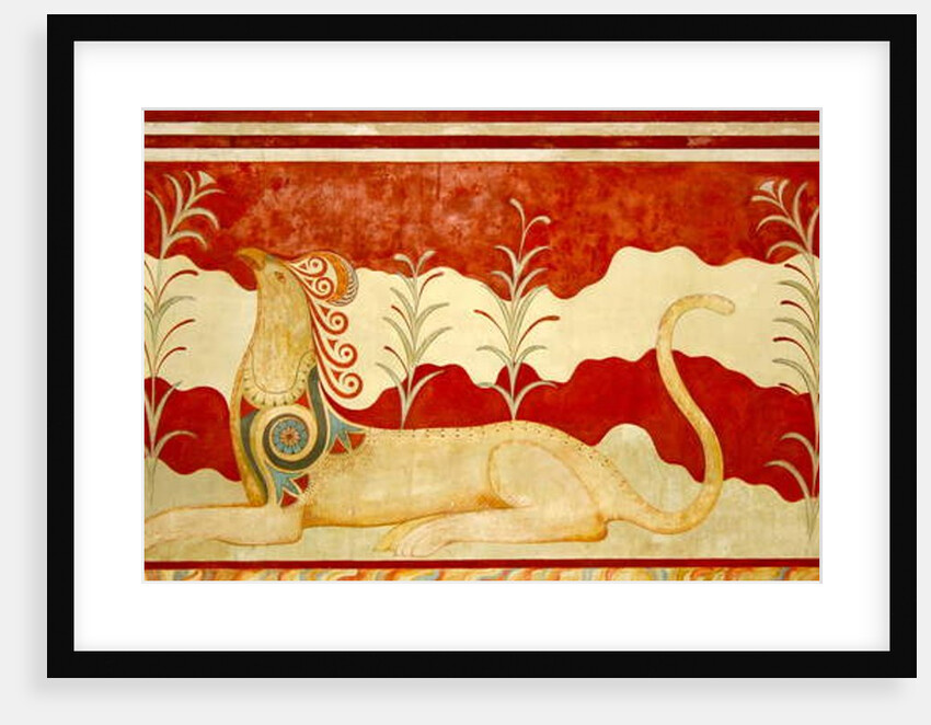 Griffin facing the throne, Throne Room, Knossos, Crete 1550-1450 BC by Minoan Minoan