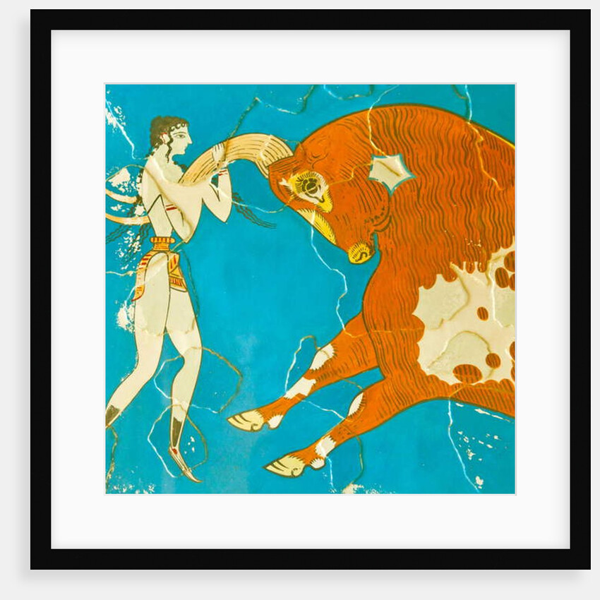 Toreador Fresco, Knossos, Crete 1550-1450 BC by Minoan Minoan
