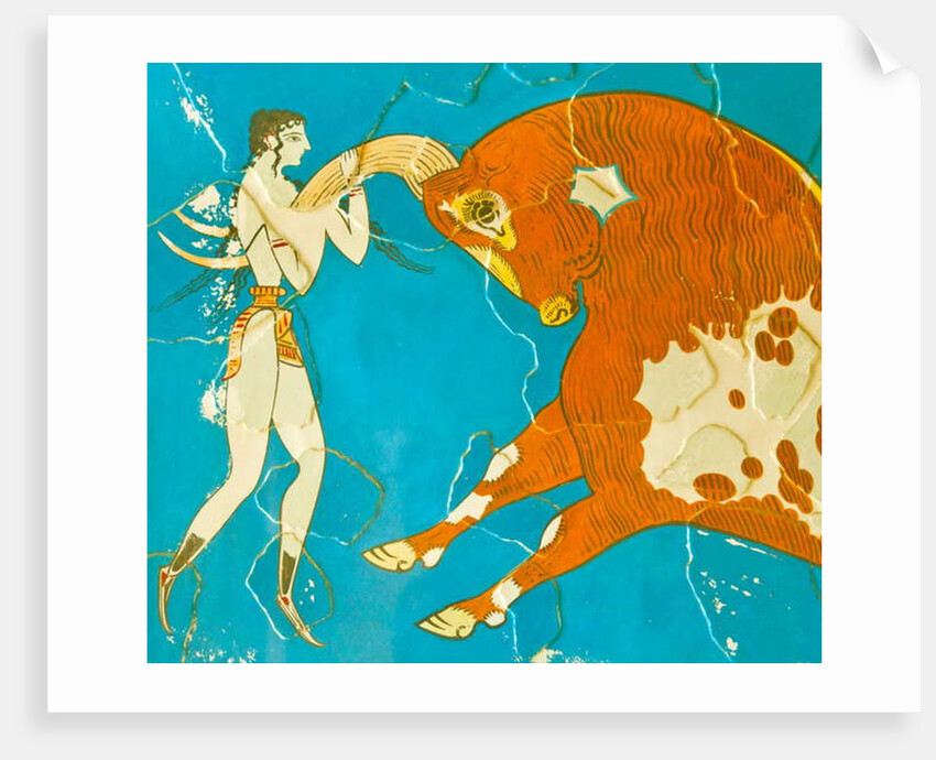 Toreador Fresco, Knossos, Crete 1550-1450 BC by Minoan Minoan