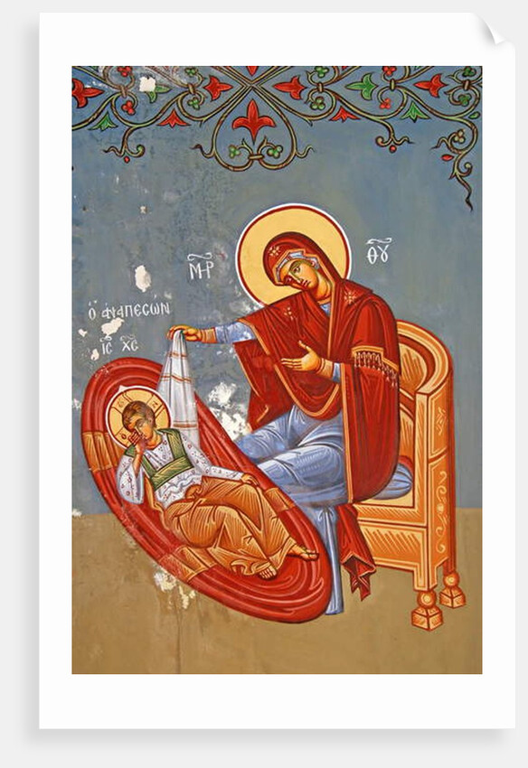 The Virgin Mary and Christ as young boy, Cyprus by Cypriot Cypriot