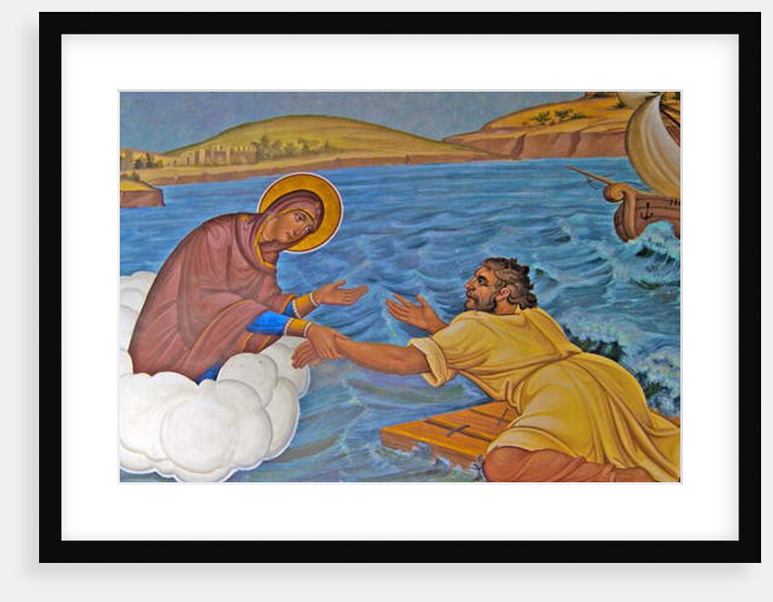 The Virgin Mary rescues a shipwrecked sailor, Cyprus by Cypriot Cypriot