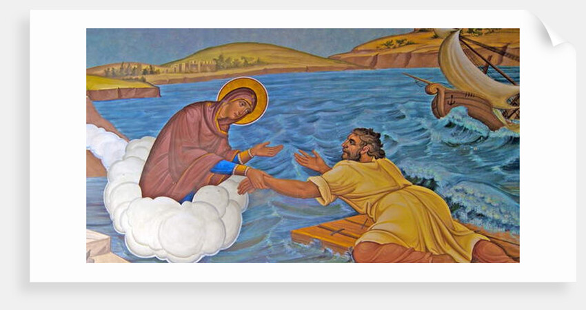 The Virgin Mary rescues a shipwrecked sailor, Cyprus by Cypriot Cypriot