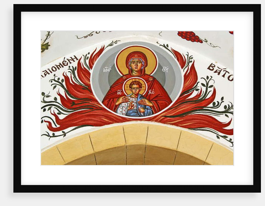 Madonna and child surrounded by flames, Cyprus by Cypriot Cypriot