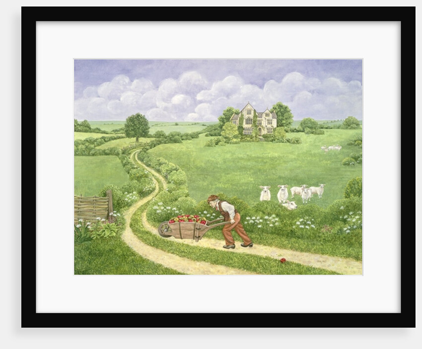 The Apple-barrow: Joseph Poorgrass wheeling a barrow of apples to Bathsheba's residence by Ditz Ditz