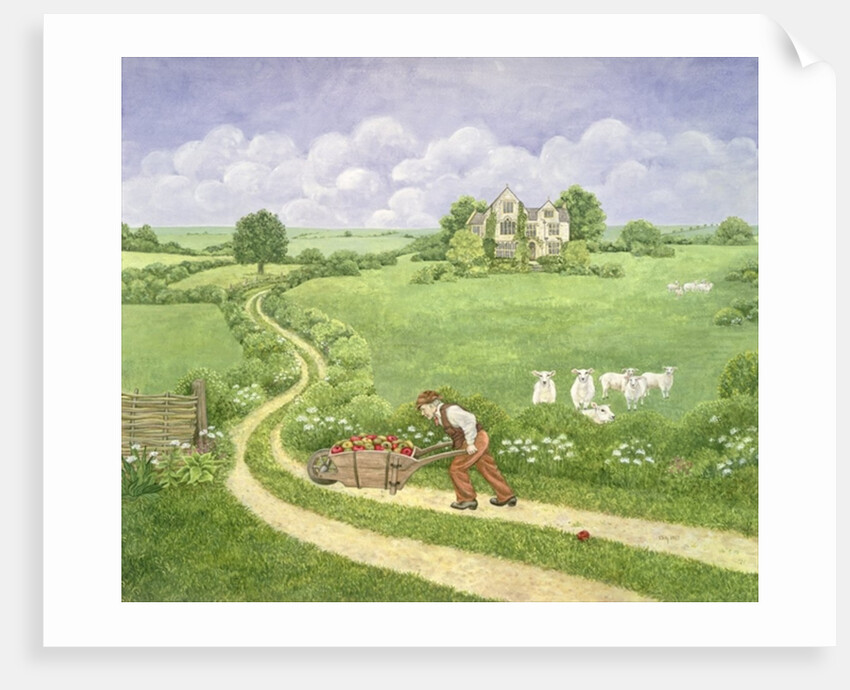 The Apple-barrow: Joseph Poorgrass wheeling a barrow of apples to Bathsheba's residence by Ditz Ditz