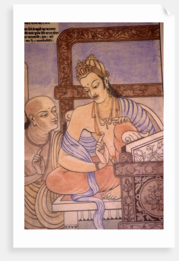 Chanakya and king Chandragupta by School Indian