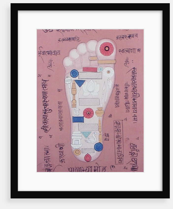 Tantric diagram of the right foot by School Indian
