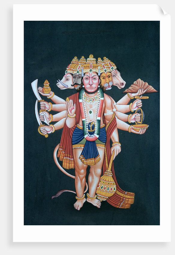 Shri Panchmukhi Hanuman by School Indian