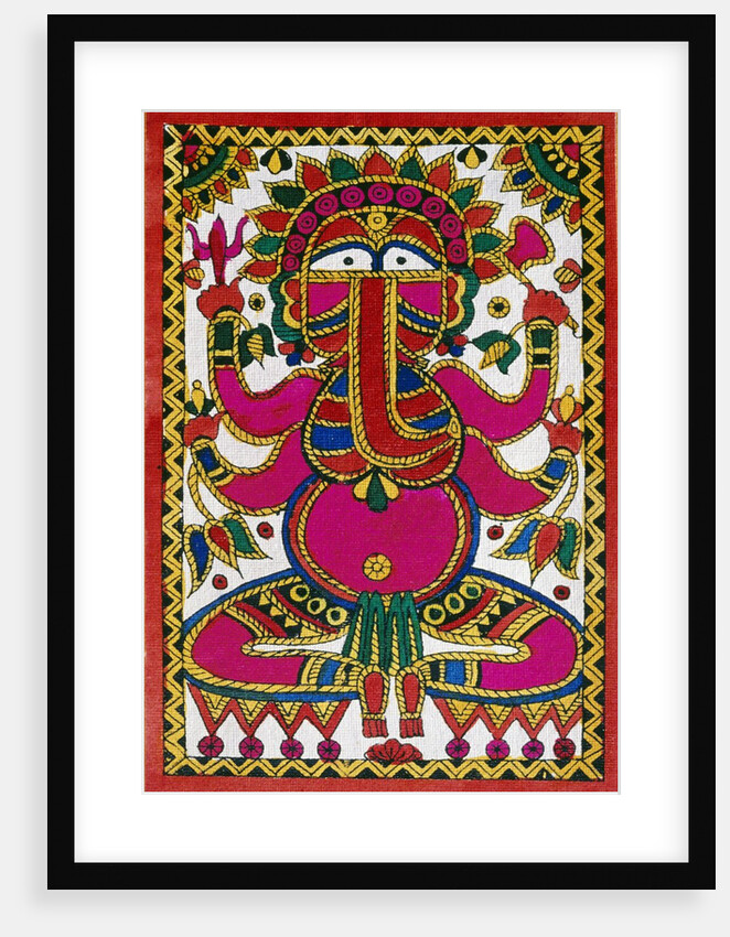 Elephant headed god Ganesh by School Indian