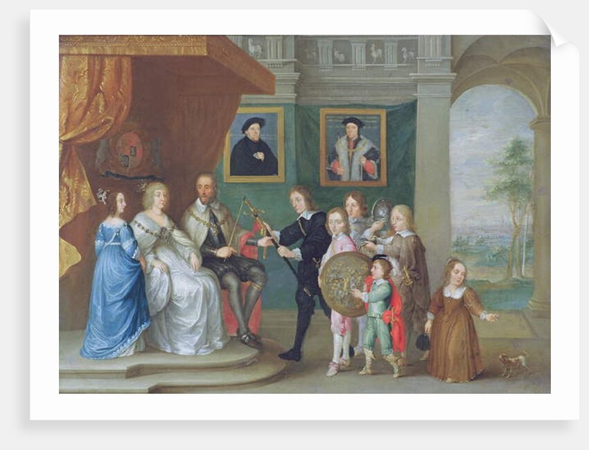 Thomas Howard, 14th Earl of Arundel is presented with arms by his children to mark his appointment to lead the army against Scotland in 1639 by Philip Fruytiers