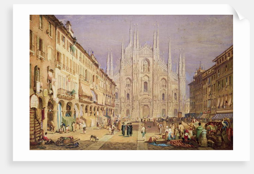 Milan, the Cathedral Square by Samuel Prout