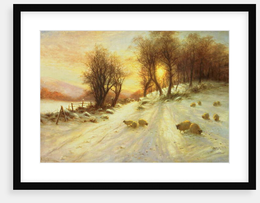 Sheep in Winter Snow by Joseph Farquharson