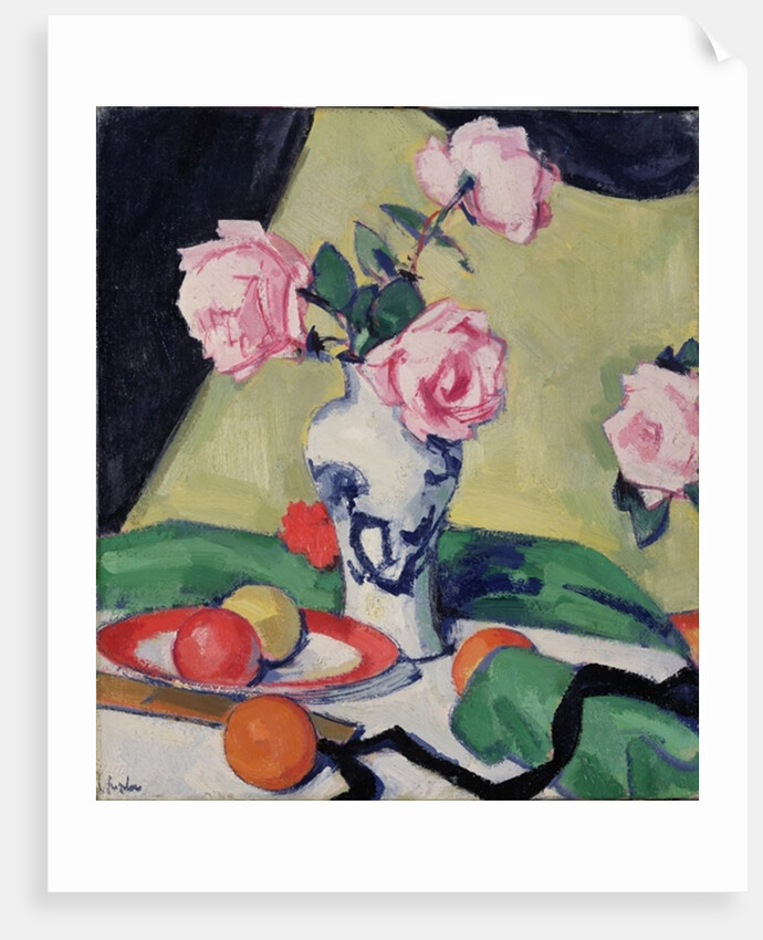Still Life with Japanese Jar and Roses, c.1919 by Samuel John Peploe