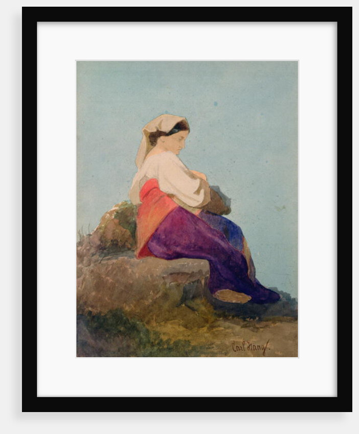 Una Chiochiara, study of an Italian peasant girl by Carl Haag