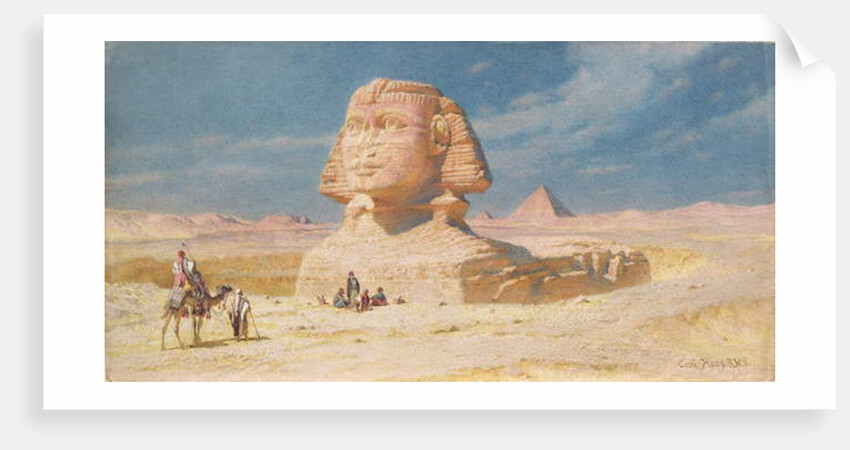 The Sphynx of Giza with the Pyramid of Mykerinos, 1874 by Carl Haag