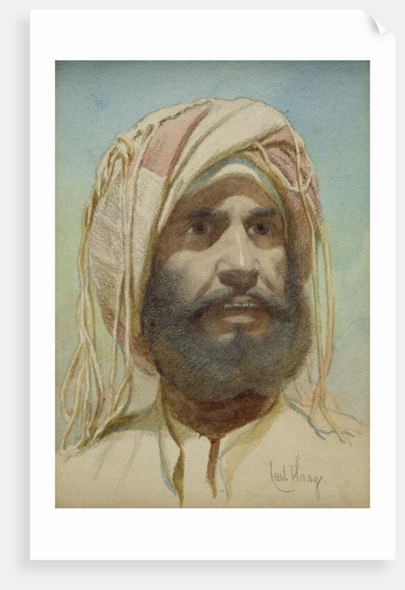Portrait of a Bearded Tribesman by Carl Haag