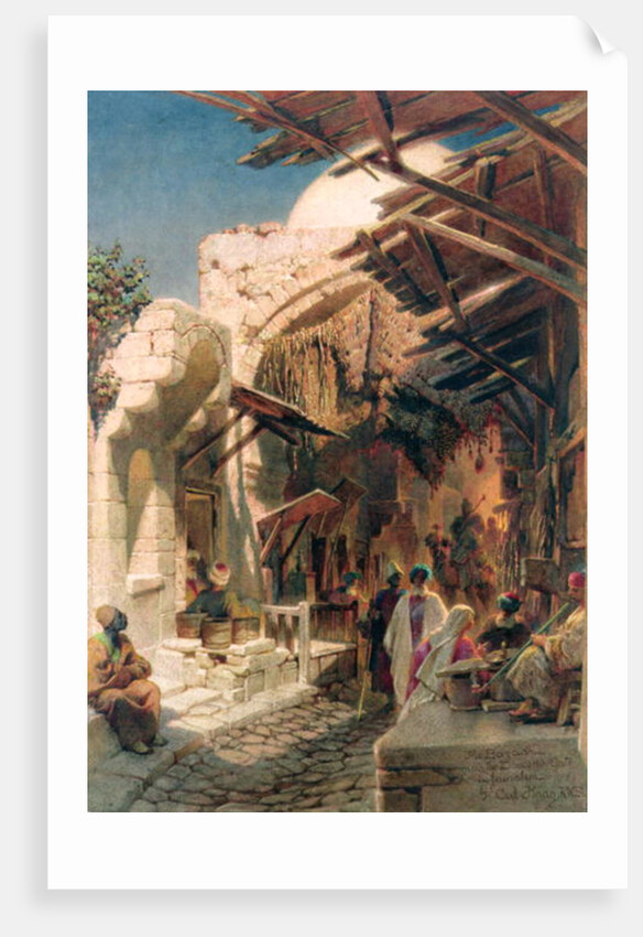 The Bazaar near the Damascus Gate in Jerusalem by Carl Haag