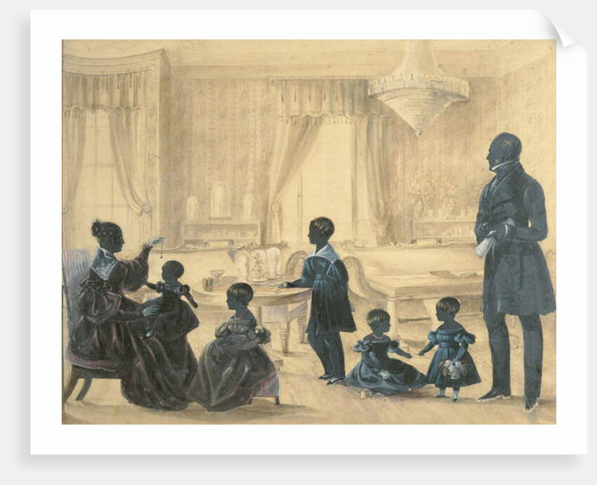 The Burrell Family in their house in Durham, c.1820 by English School