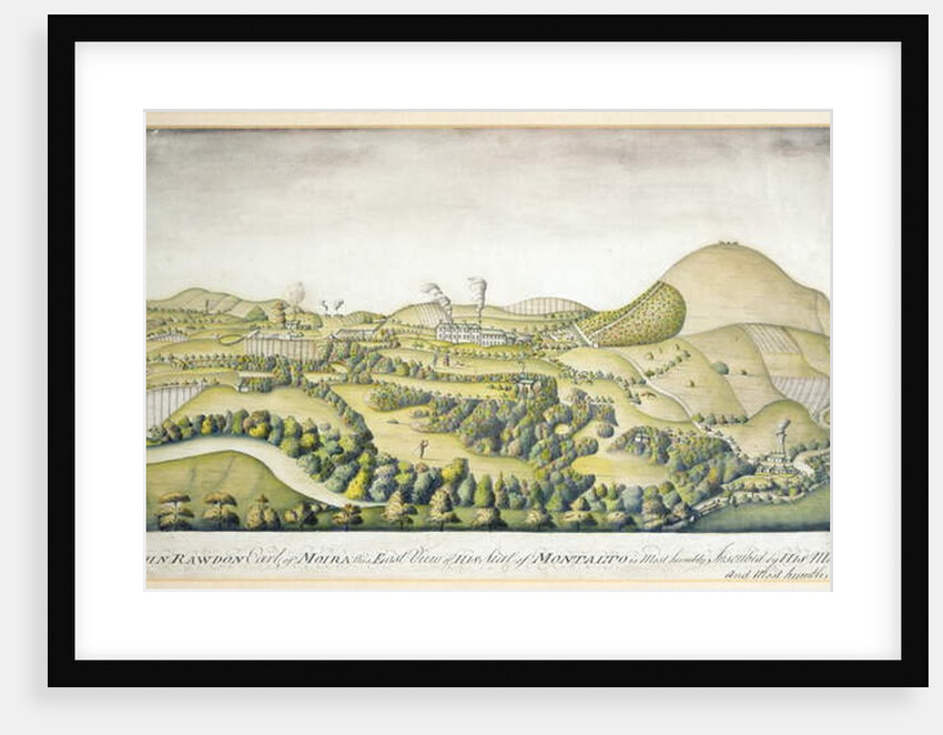 To John Rawdon, Earl of Moira, this East View of His Seat of Montalto, c.1800 by English School