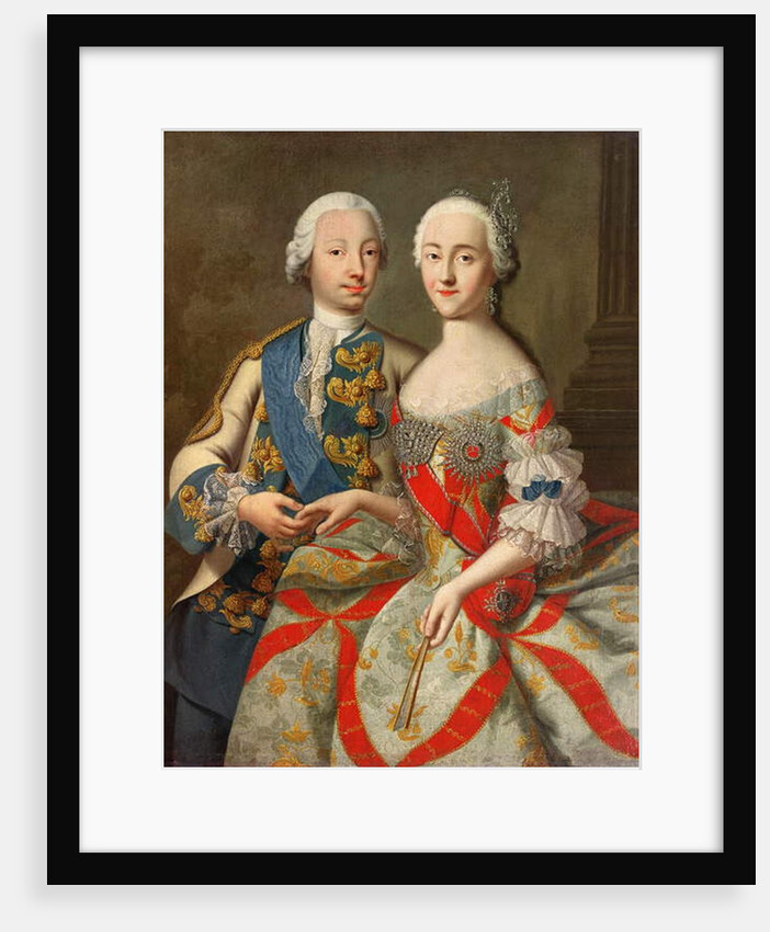 Portrait of Catherine the Great and Prince Petr Fedorovich 1740-45 by Georg Christoph Grooth