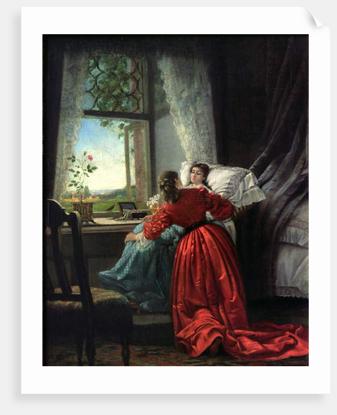 Beside a Sick Woman by Baron Mikhail Petrovich Klodt von Jurgensburg
