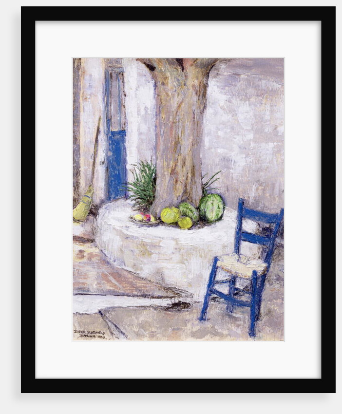 Blue Chair by the Tree, 1993 by Diana Schofield