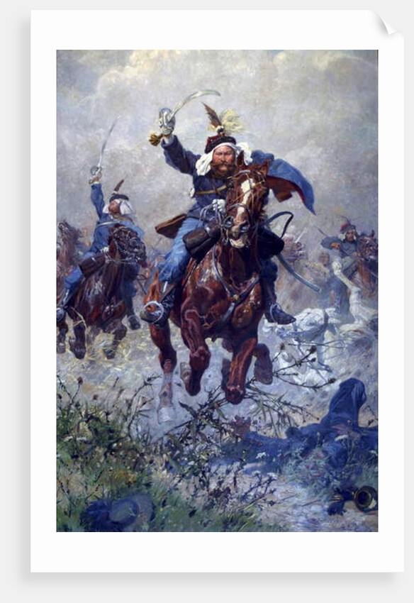 Colonel Maximilian Ritter von Rodakowski and the 13th Uhlans in the Battle of Custoza in 1866, 1908 by Ludwig Koch