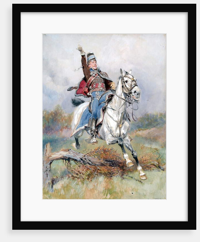 A French Cavalryman on Horseback, 1900 by Jean-Baptiste Edouard Detaille