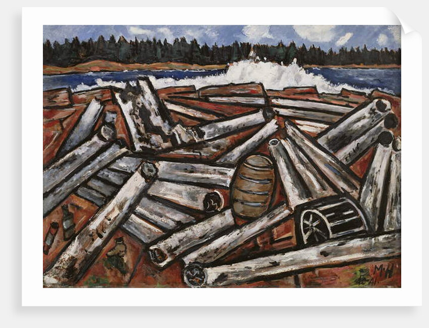 Log Jam, Penobscot Bay, 1940-41 by Marsden Hartley