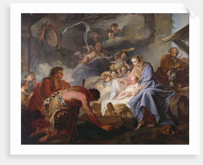 The Adoration of the Shepherds, 1745 by Jean Baptiste Marie Pierre