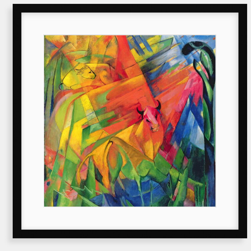 Animals in a Landscape, 1914 by Franz Marc