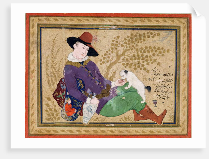 Young Portuguese, Persian, 1634 by Riza-i Abbasi