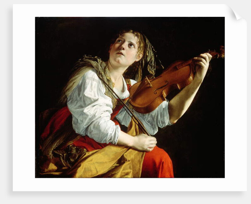 Young Woman with a Violin, c.1612 by Orazio Gentileschi