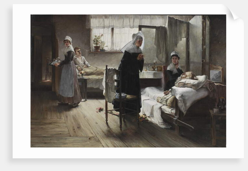 Evangeline discovering her Affianced in the Hospital, 1887-89 by Samuel Richards
