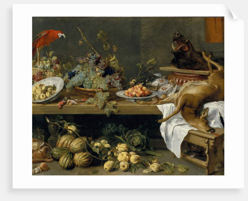 Still life with fruit, vegetables and dead game, 1635 by Frans Snyders