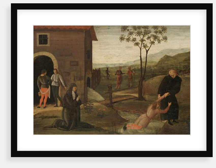 St. Nicholas of Tolentino rescuing a boy from drowning, c.1500-30 by Pietro Perugino
