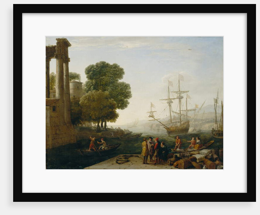 A Seaport at Sunset, 1643 by Claude Lorrain (1600-82)