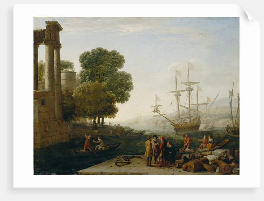 A Seaport at Sunset, 1643 by Claude Lorrain (1600-82)